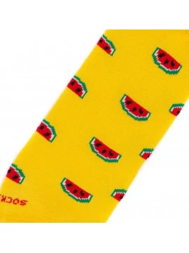 YELLOW WATERMELON NO-SHOW SOCKS