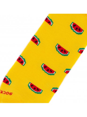 YELLOW WATERMELON NO-SHOW SOCKS