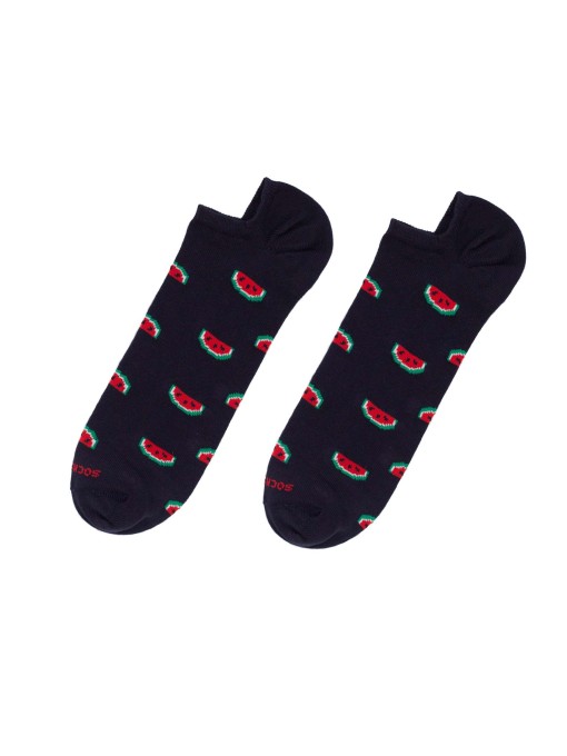 SOCK NO-SHOW WATERMELON BLU