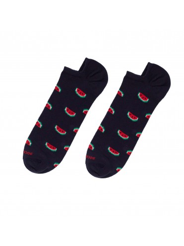 SOCK NO-SHOW WATERMELON BLU