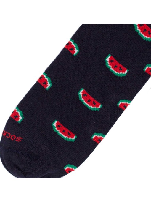 SOCK NO-SHOW WATERMELON BLU