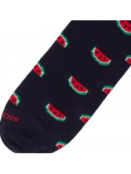 SOCK NO-SHOW WATERMELON BLU