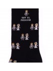 Socksandco socks with design boyfriends and detail I am the best man in black