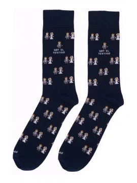 Calzini Socksandco con fidanzati di design e dettaglio Sono il testimone in blu navy