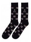 Chaussettes Socksandco avec des petits amis design et détail Je suis le témoin en noir