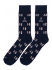 Chaussettes Socksandco avec des petits amis design et détail Je suis le beau-frère en bleu marine