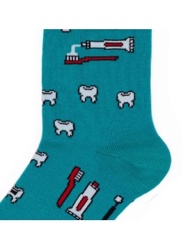 Socksandco Socksandco demi-canne verte dentiste