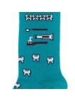 Socksandco Socksandco demi-canne verte dentiste