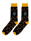 Socksandco anubis meias de mostarda preta