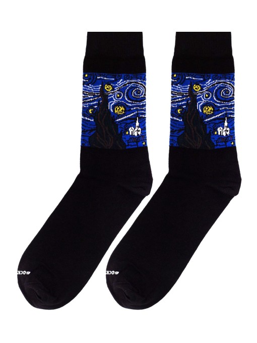 Socksandco meia cana arte estrelada da noite