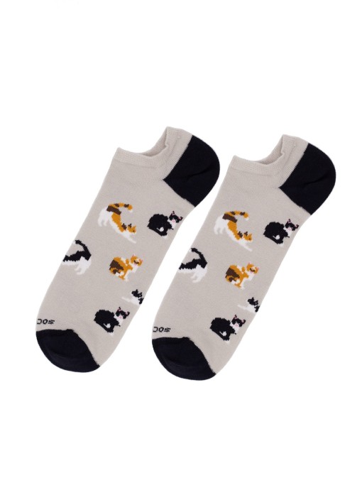 Socksandco invisível miau Cinza