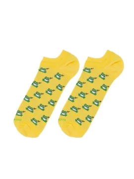 socksandco calcetin invisible ranas amarillo