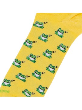 Socksandco Sapo amarelo invisível meias