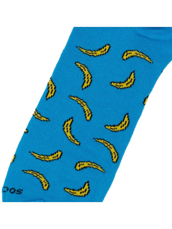 Meia Socksandco invisível bananas turquesa