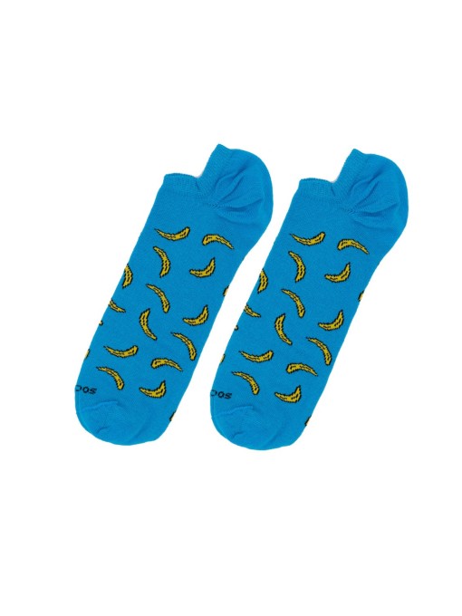 Meia Socksandco invisível bananas turquesa