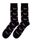 Chaussettes amusantes mi-mollet chaussettes teckel noires