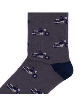 Chaussettes drôles chopper gris