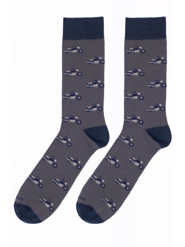 Chaussettes drôles chopper gris