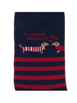 Chaussettes Socksandco mi-mollet Message I Love You Infinite