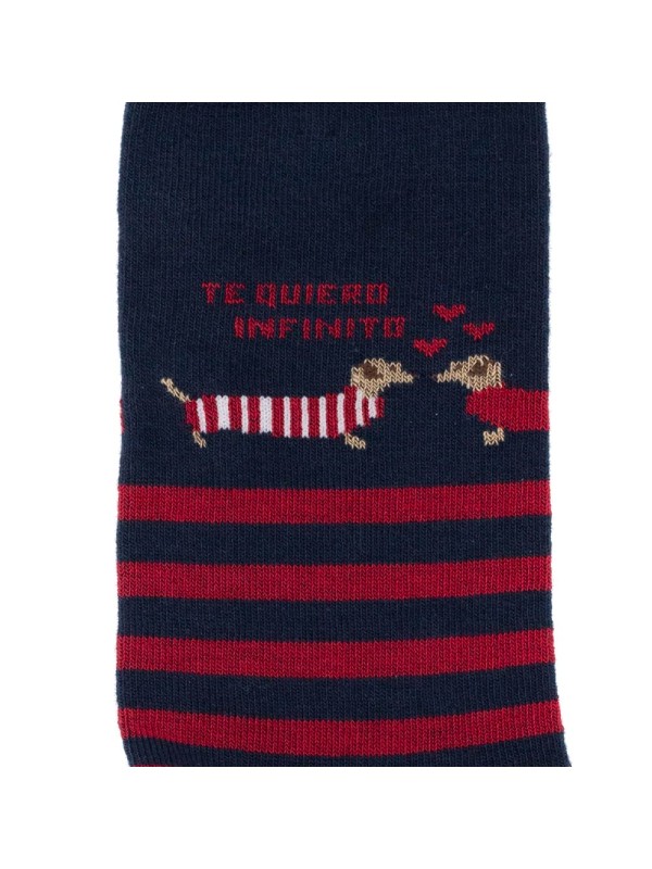 Chaussettes Socksandco mi-mollet Message I Love You Infinite