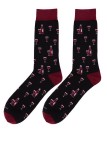 Drôle Noir Vin Chaussettes