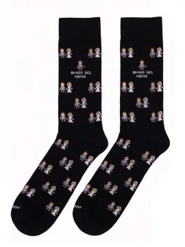 calcetines socksandco con diseño novios y detalle amigo del novio en color negro