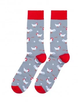 SOCKS WITH GRAY HENS